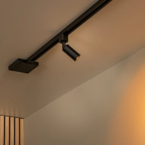 Lucide TRACK RITMO Track spot - 1-circuit Track lighting system - 1xGU10/MR11 - Black(Extension) - atmosphere 1